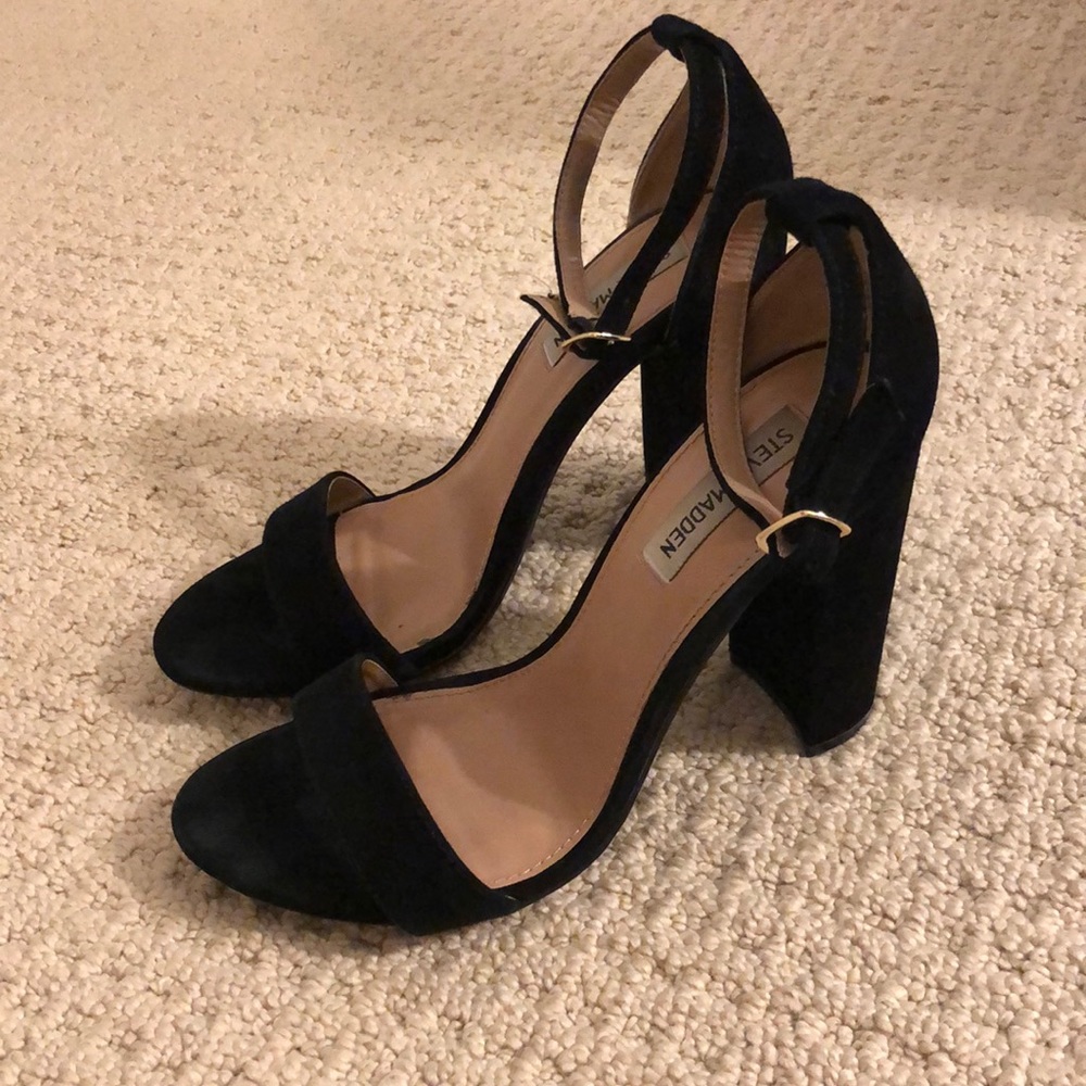 Steve Madden Black Carrson Sandals - Size 9.5